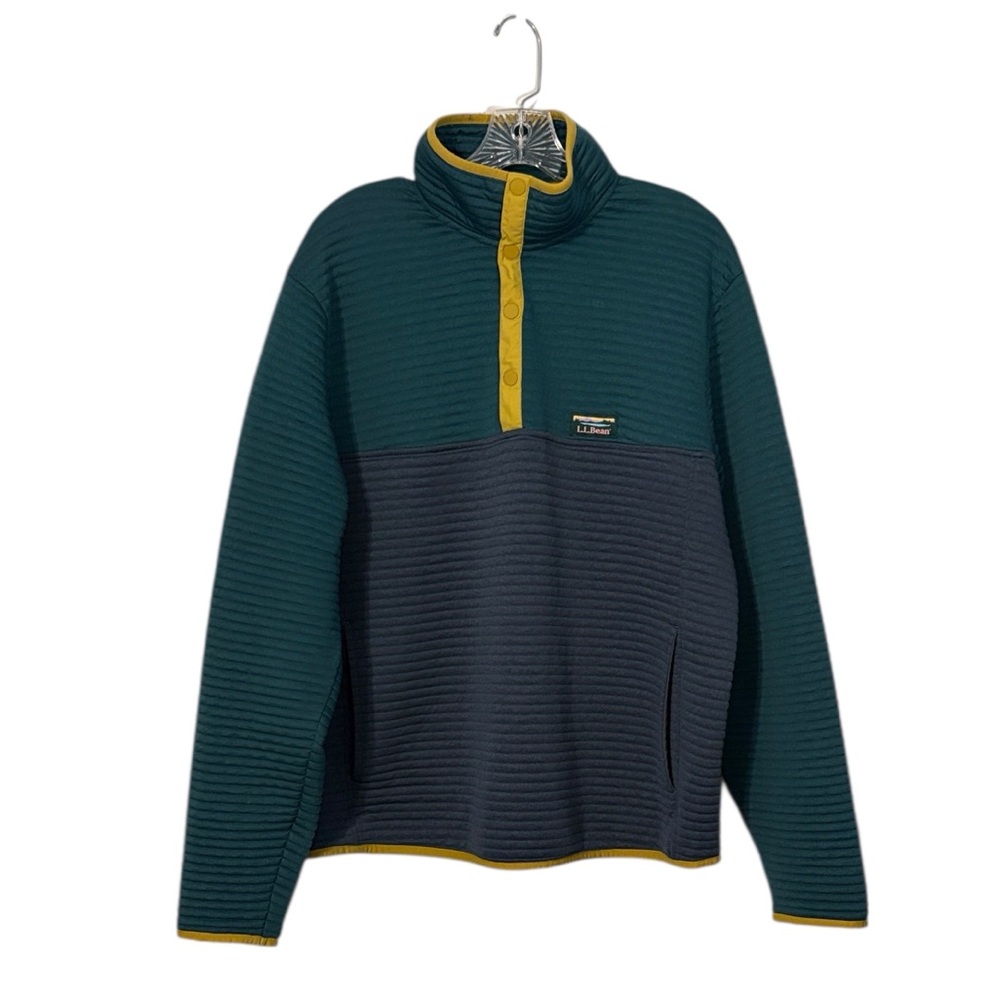 L.L. Bean Teal and Navy Pullover Jacket
